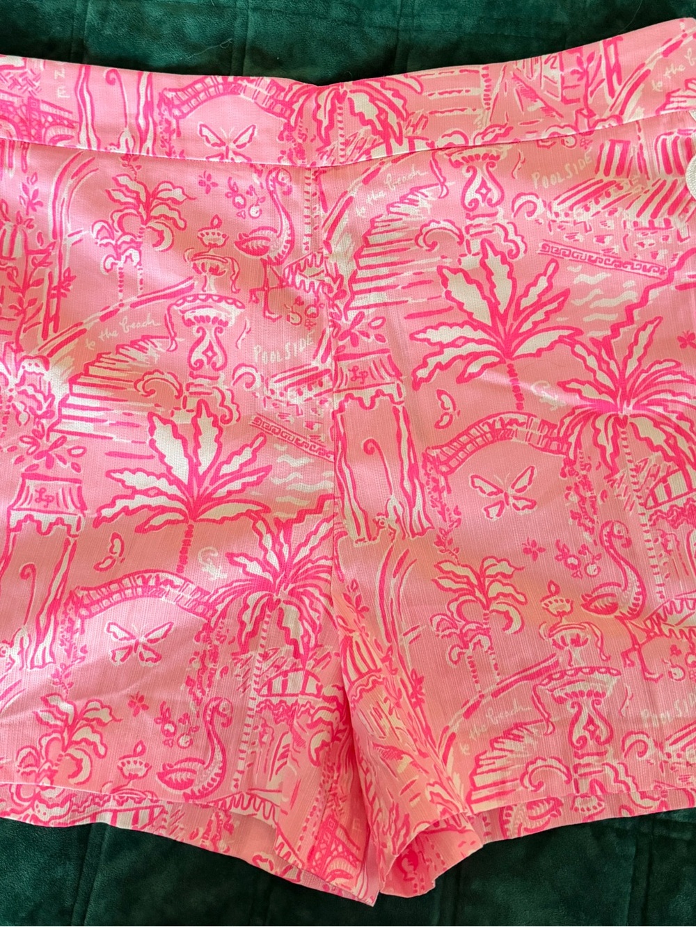Lilly Pulitzer Neon Pink Palm-Print Bermuda Shorts